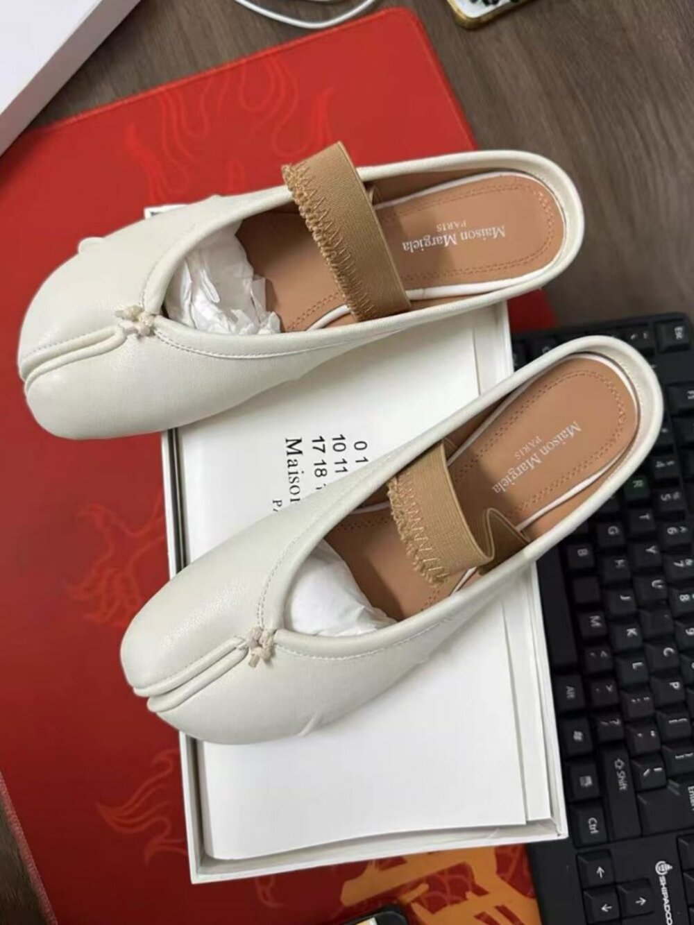 Maison Martin Margiela Tabi Split Toe Stretch Strap Slip-On Mules